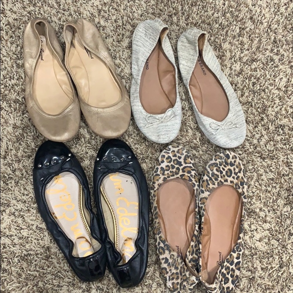 Lot Leather Lucky Brand Sam Edelman Flats 9